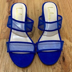 Royal Blue Heeled Sandals